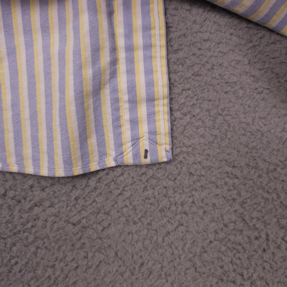VTG Ralph Lauren Blake Shirt Mens S Blue Yellow Striped Short Sleeve Button Down - Picture 10 of 11